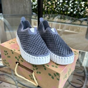 ILSE JACOBSEN PLATEAU Tulip Blue Platform Shoe